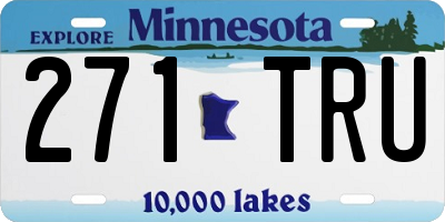 MN license plate 271TRU