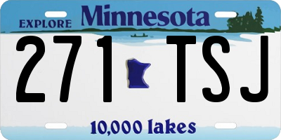 MN license plate 271TSJ