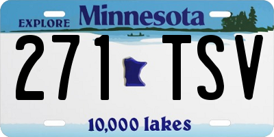 MN license plate 271TSV