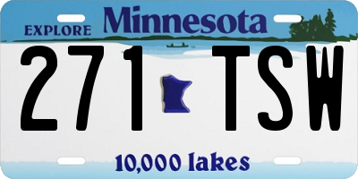 MN license plate 271TSW