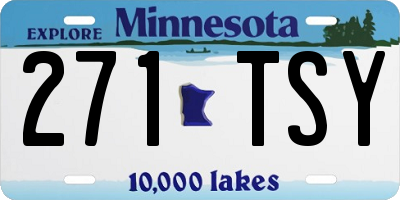 MN license plate 271TSY