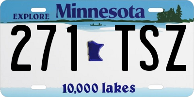 MN license plate 271TSZ