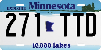 MN license plate 271TTD