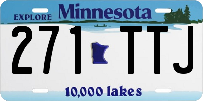 MN license plate 271TTJ