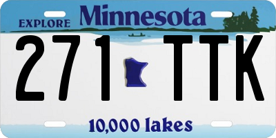 MN license plate 271TTK