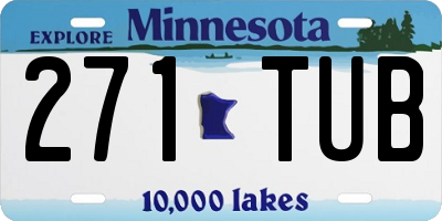 MN license plate 271TUB
