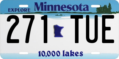 MN license plate 271TUE