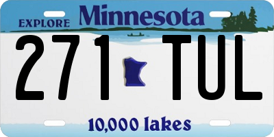 MN license plate 271TUL