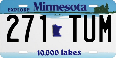 MN license plate 271TUM
