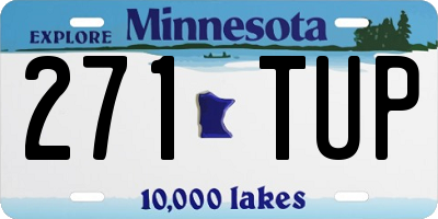 MN license plate 271TUP