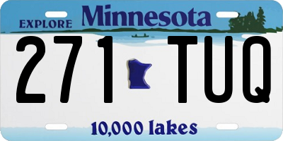 MN license plate 271TUQ