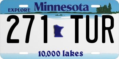 MN license plate 271TUR