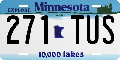 MN license plate 271TUS