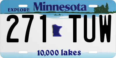 MN license plate 271TUW