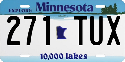 MN license plate 271TUX