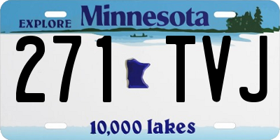 MN license plate 271TVJ