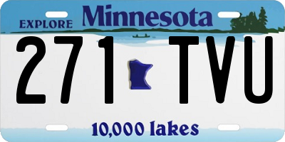 MN license plate 271TVU