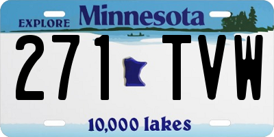 MN license plate 271TVW