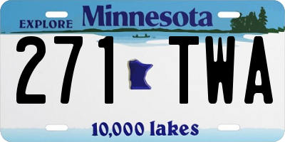 MN license plate 271TWA