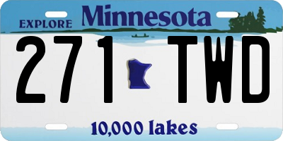 MN license plate 271TWD