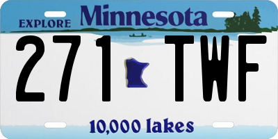 MN license plate 271TWF