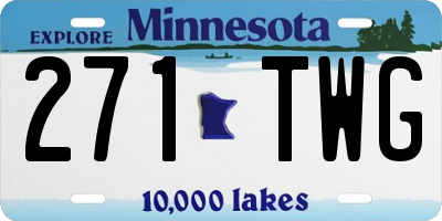 MN license plate 271TWG