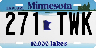 MN license plate 271TWK