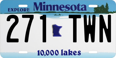 MN license plate 271TWN