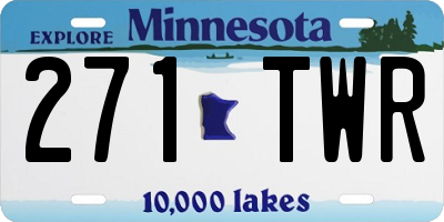 MN license plate 271TWR