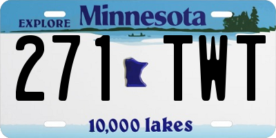 MN license plate 271TWT