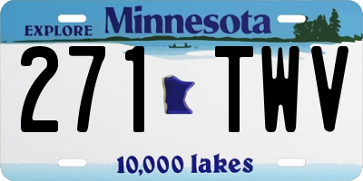 MN license plate 271TWV