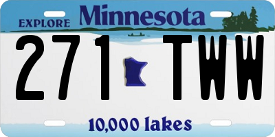MN license plate 271TWW