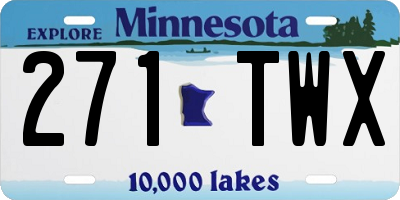 MN license plate 271TWX