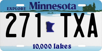 MN license plate 271TXA