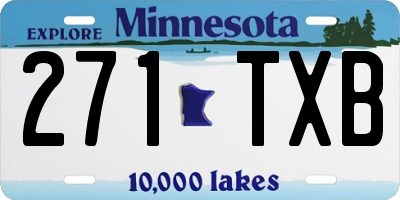 MN license plate 271TXB