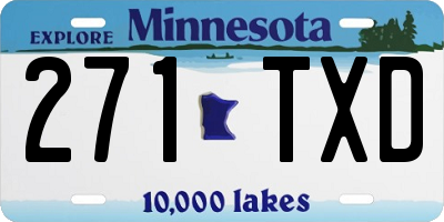 MN license plate 271TXD