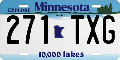 MN license plate 271TXG