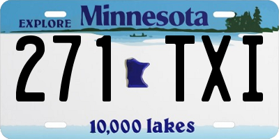 MN license plate 271TXI