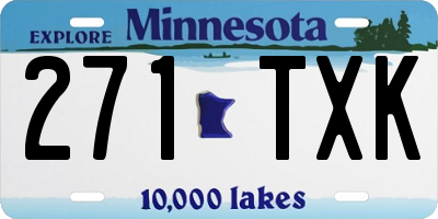 MN license plate 271TXK