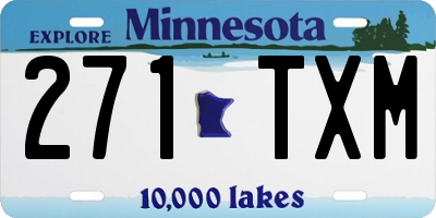 MN license plate 271TXM