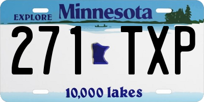 MN license plate 271TXP