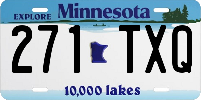 MN license plate 271TXQ