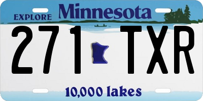 MN license plate 271TXR