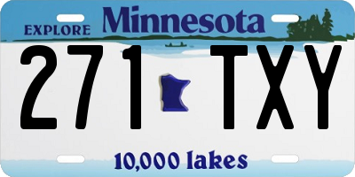 MN license plate 271TXY