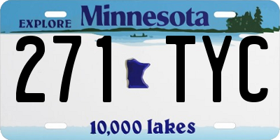 MN license plate 271TYC