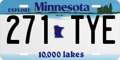 MN license plate 271TYE