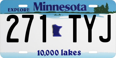 MN license plate 271TYJ