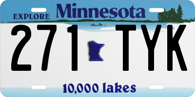 MN license plate 271TYK