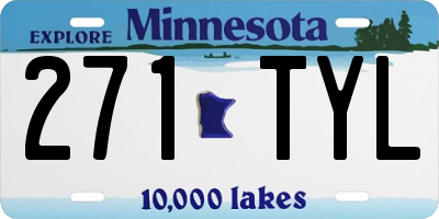MN license plate 271TYL