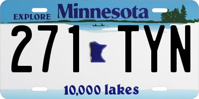 MN license plate 271TYN